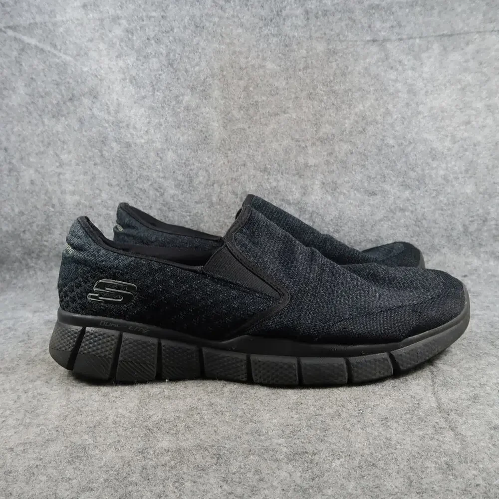 Skechers Shoes Mens 11 Casual Slip On Sneakers Comfort Walking Relaxed Fit Black
